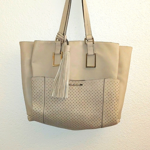 NWOT STEVE MADDEN PURSE * MULTI-POCKET LARGE SATCHEL/TOTE * EXCELLENT CONDITION - Picture 2 of 14